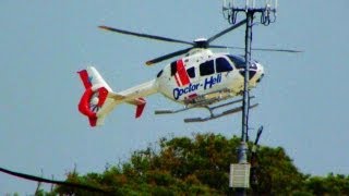 Dr.ヘリが学校のグラウンドに緊急着陸！Dr.Heli emergency touch down on the school ground.