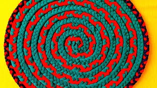 doormat making at home with waste clothes, paydan banane ka tarika new design 2024,  Macrame knots