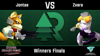 Jontae (Fox) vs Zvara (Sheik) - Melee Winners Finals - Evergreen Rising #12