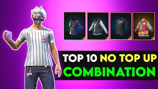 Top 10 No Top Up Dress Combination | Best Dress Combination | Free Fire Dress Combination