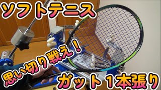 【テニスガット張り】１本張り動画