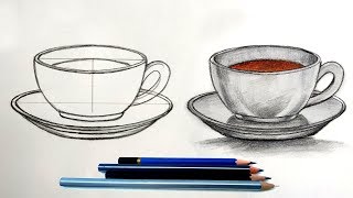 How to Draw Tea Cup Step by Step (Very Easy)
