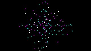 EXPLOSIO.BAS - GW-BASIC, particle explosion #1