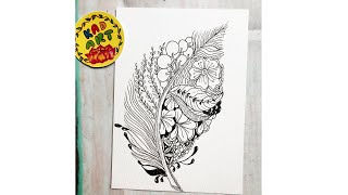 Drawing Leaves Art - How To Draw A Leaf With A Unique Pattern