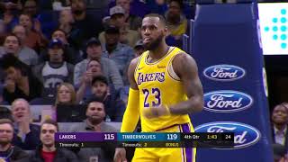 LeBron James funny turnover - Minnesota Timberwolves vs. Los Angeles Lakers - NBA 29/10/2018