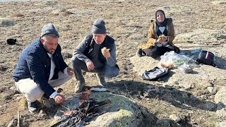 Hayal etmiştik gerçekleştirdik💯Dağda köz ateşinde sucuk pişirdik👍