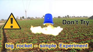 calcium carbide big rocket - simple science Experiment trick | #QQExperiments #shorts