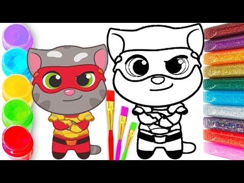 Drawing Talking Tom Heroes Super Tom And Coloring | #talkingtomheroes ...