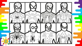 Many Spiderman Faces Coloring | Spiderman Coloring | Culture Code - Make Me Move