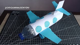 How to make a airplane from bottle and paper | DIY Easy Origami Craft