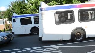 SEPTA - 2001 New Flyer D40LF #5458 \u0026 #5465 at 54th and wynnefield and 54th Street