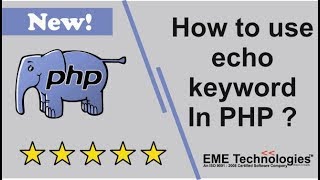 How to use echo keyword in PHP