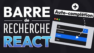 🔍 Formulaire de recherche React avec auto-complétion - Tuto