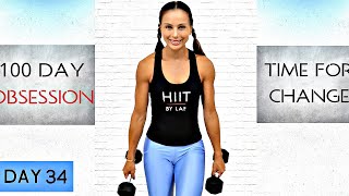45 MINUTE HIIT AND YOGA WORKOUT // strong and slim | 100 DAY OBSESSION Day 34