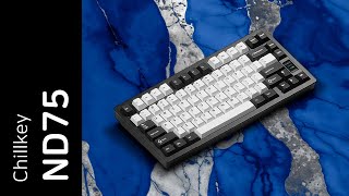 Chillkey ND75 | WS Dopamine Blues | ND75 Keycaps Typing Test #asmr #thocky