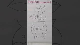 #shorts drawing flower pot #shorts #youtubeshorts #howtodrawpot