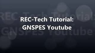 REC Tech Gnspes Youtube