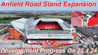 Anfield Road Stand on 23.4.24. More Movement On Camera Position Removed In The C