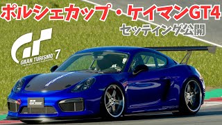 【GT7】ポルシェカップ/カタロニア・サーキット/ポルシェ・ケイマンGT4 セッティングは概要欄のリンクから