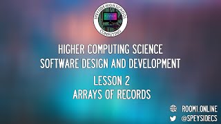 2. Higher Computing Science - Arrays of Records