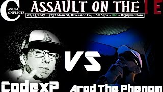 Casual Conflicts Rap Battle CodexP vs Arod The Phenom