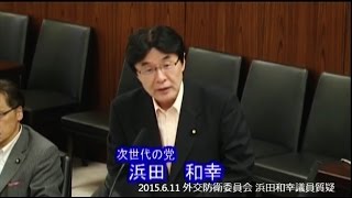 2015年6月11日（木）  参議院「外交防衛委員会」 浜田和幸議員質疑