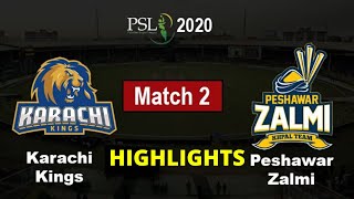 Karachi Kings Vs Peshawar Zalmi Full Match Highlights | PSL 2020 Match 2 Highlights