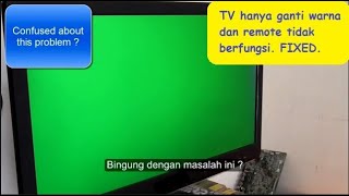 TV only changes color & cannot update firmware/ How to quit from Burning Mode with Indonesian Text.