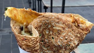 Organic Crepe with Tomato, Olives and Goat Cheese - London Street Food - Greenwich Market