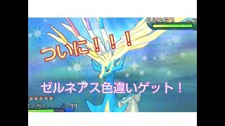 ポケモン（ウルトラサンムーン）ゼルネアス色違いゲット！