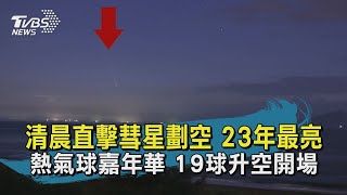 【TVBS新聞精華】20200711清晨直擊彗星劃空 23年最亮 熱氣球嘉年華 19球升空開場