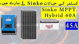 Sinko MPPT 60A hybrid Charge controller Installation and Review by customer