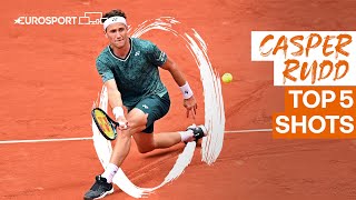 Casper Ruud: Top 5 shots | 2022 Roland Garros | Eurosport Tennis