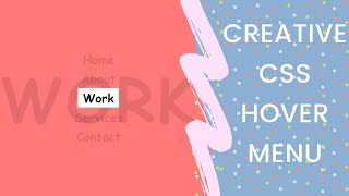 Pure CSS Creative Menu Hover Effect | HTML CSS Tutorial | TechAllByHarshit