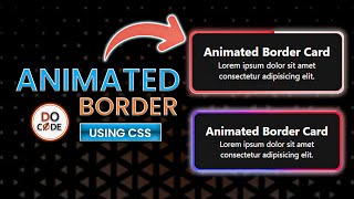 🔥 Modern CSS Border Animation with Conic Gradient (No JS!) #css #webdevelopment #docode