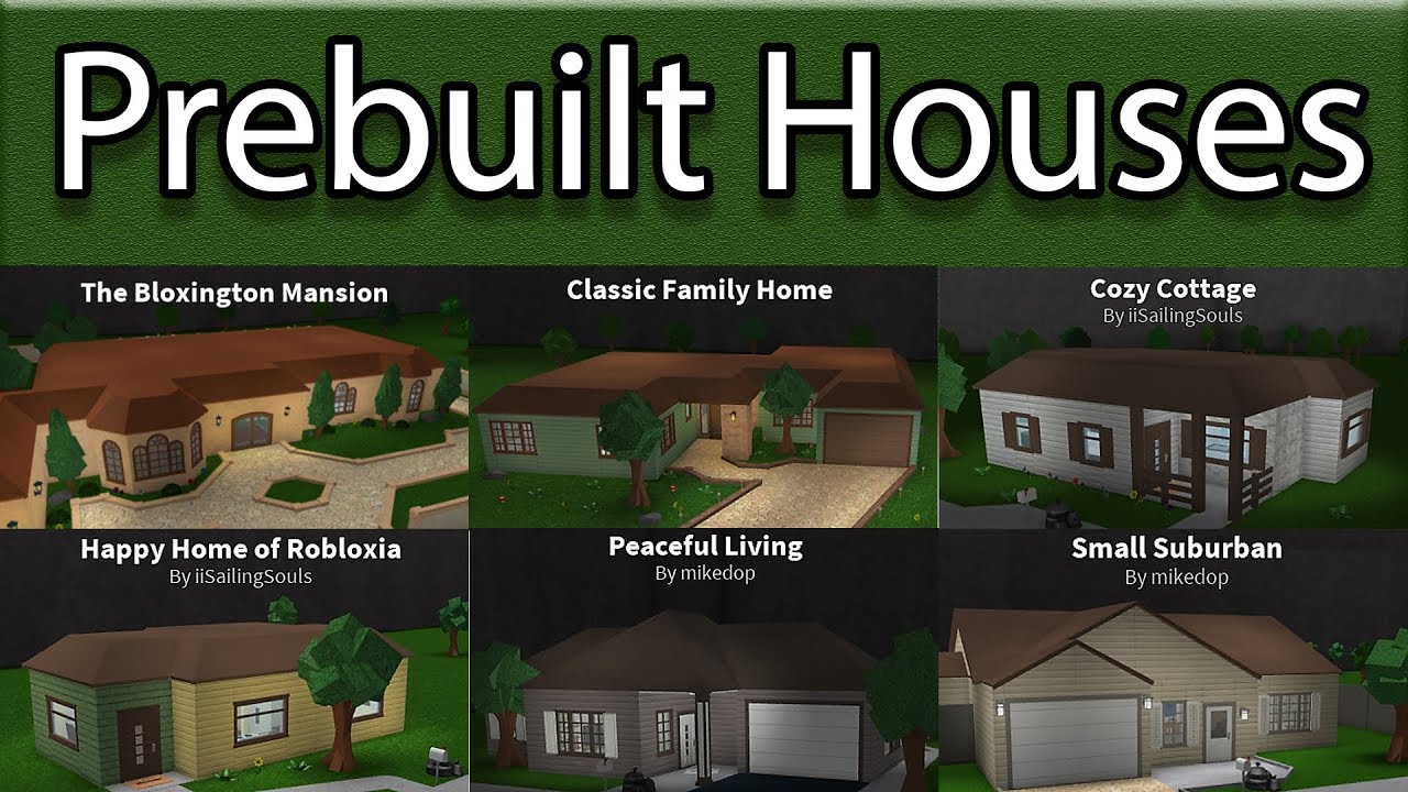 Reviewing All Prebuilt Houses! | Roblox - BloxBurg - YouTube