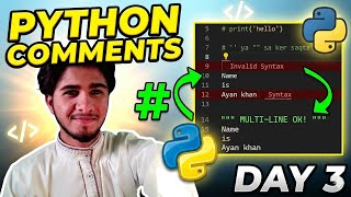 🐍 Python Comments Masterclass for Beginners 🔥 #CodingJourney Day 3