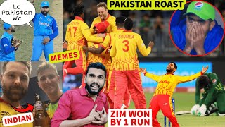 ZIM WON BY 1 RUN😂😳 PAKISTAN OUT OF WORLDCUP | PAK VS ZIM HIGHLIGHTS 2022