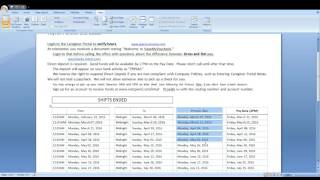Payroll Schedule Part I