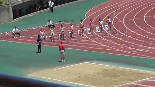 北日本インカレ 女子100m予選 1組 20180630 大賀 13.64