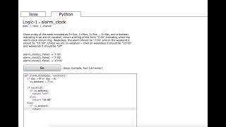 Python: CodingBat– Logic-1– alarm_clock