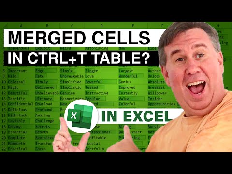 Excel – Is it possible to merge cells in a table – Episode 2483
