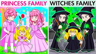 The Squad Gets ADOPTED By PRINCESS vs WITCH Family In Roblox Brookhaven RP!