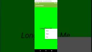 Context Menu with Example Code Kotlin