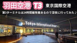 【羽田空港 T3】深夜〜朝までの様子