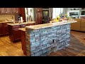 faux stone panels kitchen island faux stone make over