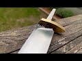 making a brass guard for a hidden tang knife