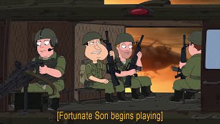 GATE Heli scene but with Fortunate Son