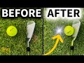 How To Hit The GOLF BALL FIRST (Easy Drill)