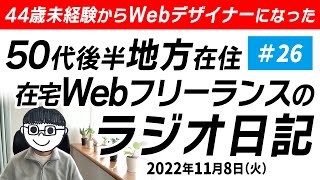 44歳未経験からWebデザイナーになった地方在住50代後半在宅Webフリーランスのラジオ日記【#26】